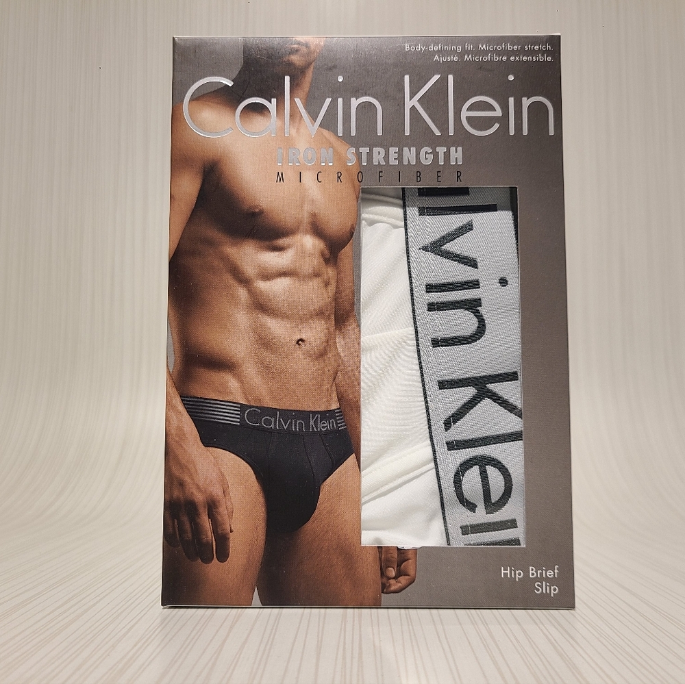 Calvin Klein Iron Strength Microfiber Hip Brief Microfiber Stretch White New Box